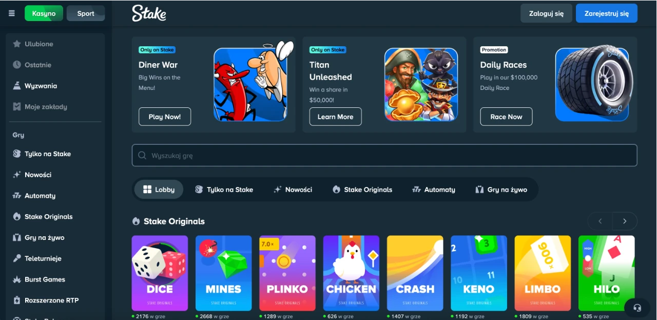Stake Casino Strona główna