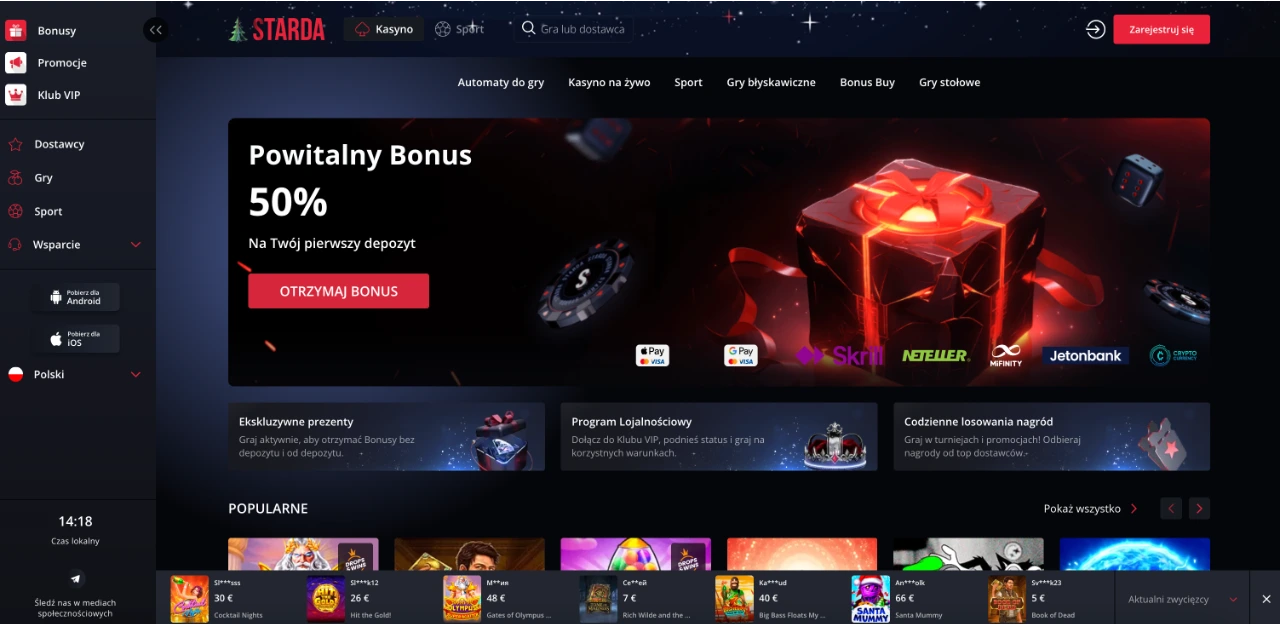Starda Casino Strona główna